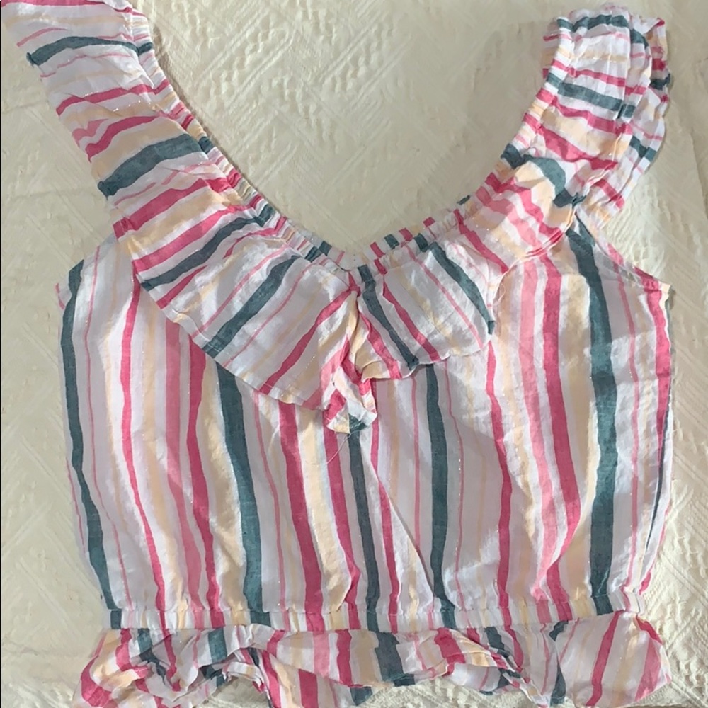 EXPRESS Multi color ruffled top